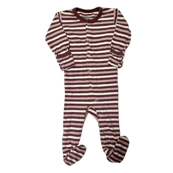 L'oved Baby Organic Cotton Footie Sleeper 3-6m - Picture 1 of 6